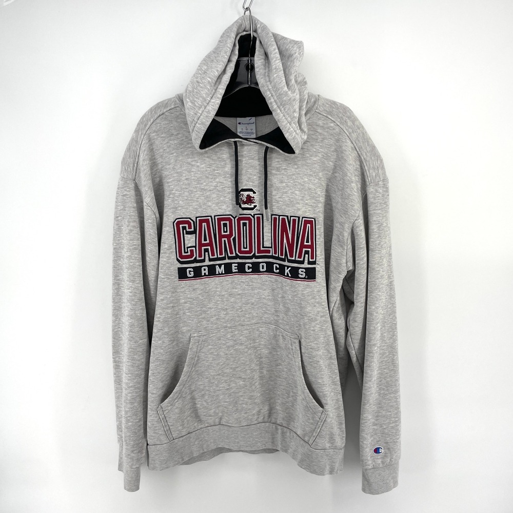 South Carolina Gamecocks Hoodie Gray‎ NCAA Pullover Sweatshirt Mens L Champion
